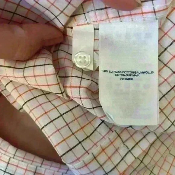 Lands' End Plaid Print Supima No Iron Shirt - Picture 7 of 7